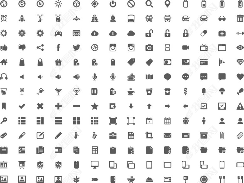 网页小图标图片下载psd素材-简历模板