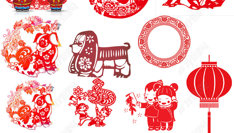 2018剪纸PNG设计素材图片下载png素材
