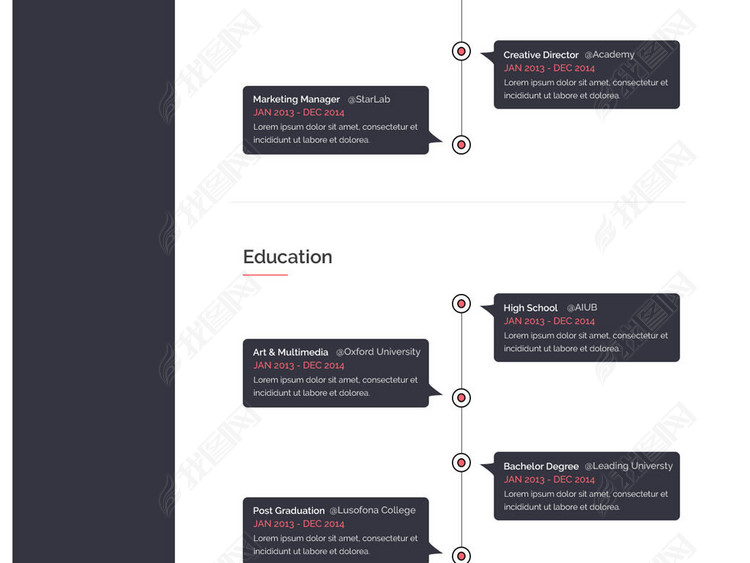 国外英文个人网站设计PSD模板