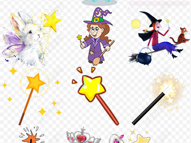 卡通手绘魔法棒图片设计png素材图片下载png