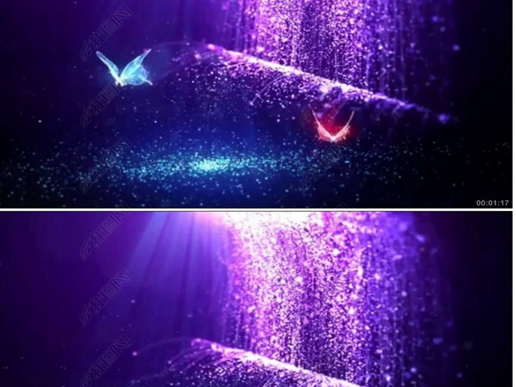 唯美瀑布蝴蝶飞舞婚礼舞蹈现代芭蕾视频