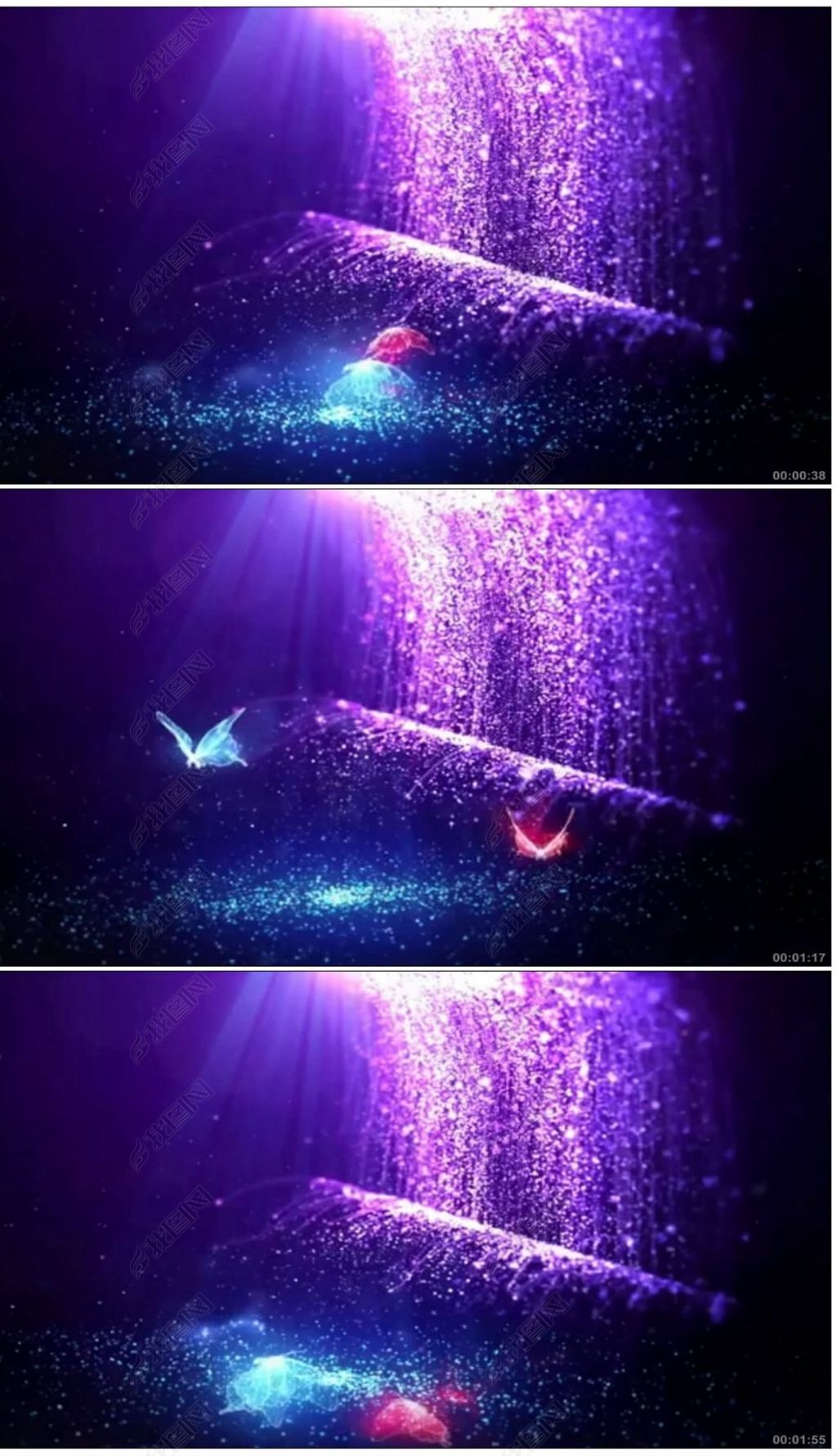 唯美瀑布蝴蝶飞舞婚礼舞蹈现代芭蕾视频