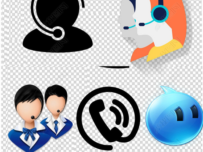 在线客服旺旺客服人工客服服务人员图标图片下