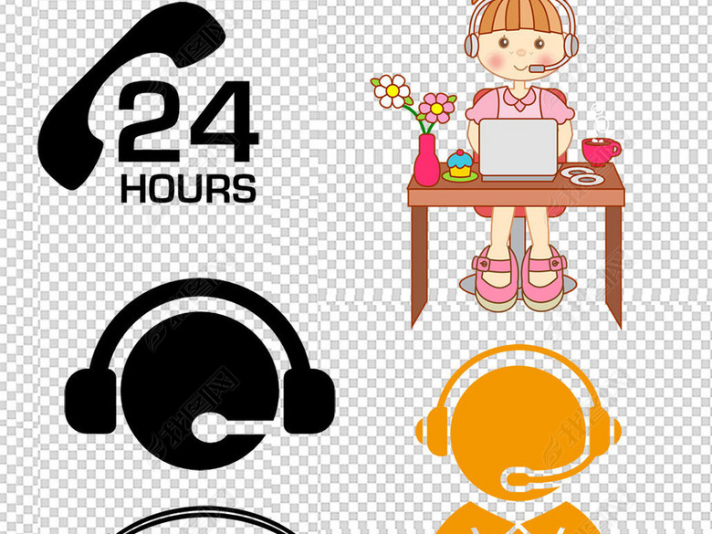 在线客服旺旺客服人工客服服务人员图标图片下