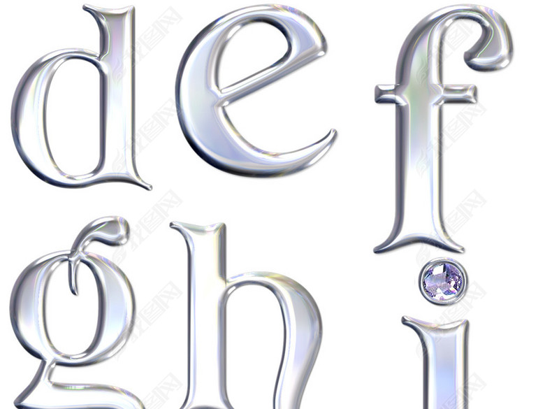 欧美复古风vintage银色花藤缠绕装饰英文艺术