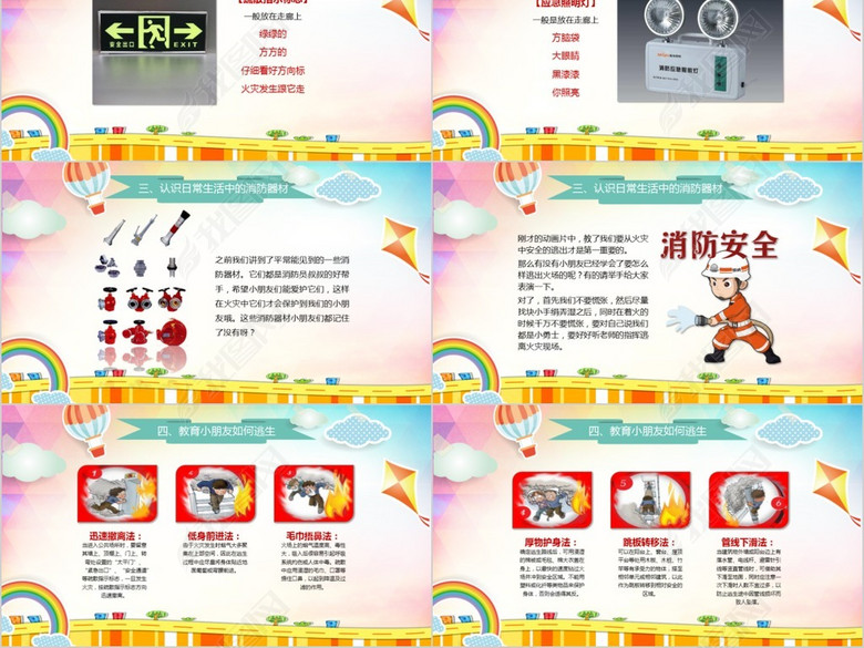幼儿园火灾防火校园消防安全教育PPT(图片编