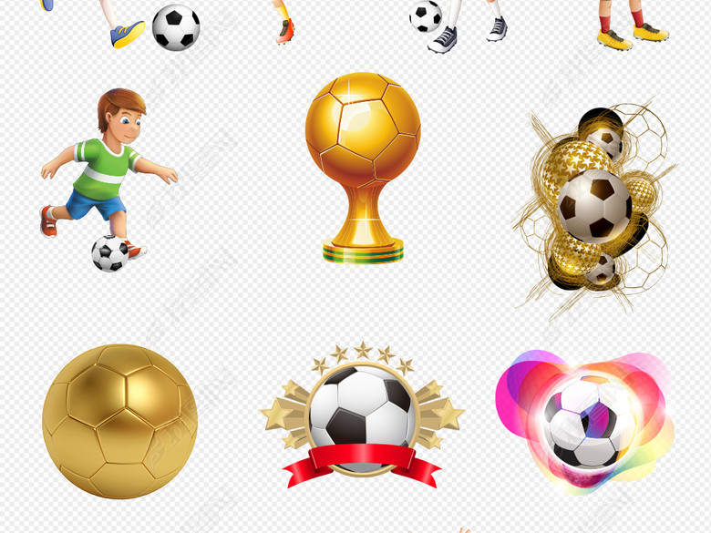 卡通踢足球运动人物png海报素材图片下载png