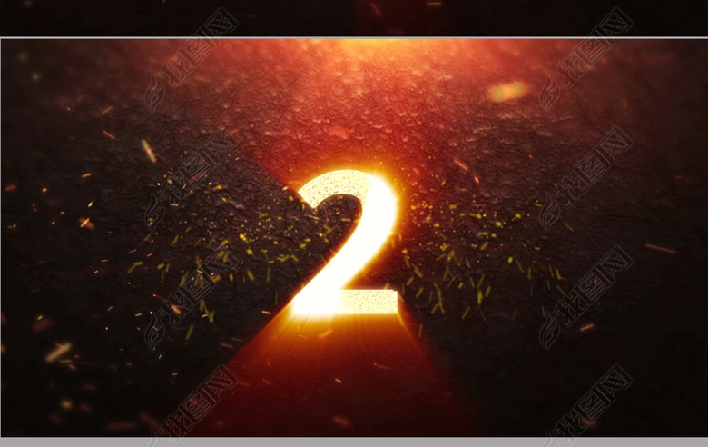 震撼10秒倒计时开场片头视频ppt模板图片下载