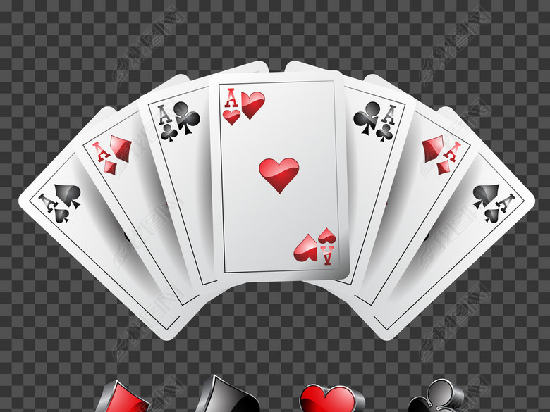 扑克牌服装家纺印花赌王赌神扑克牌AI矢量图片