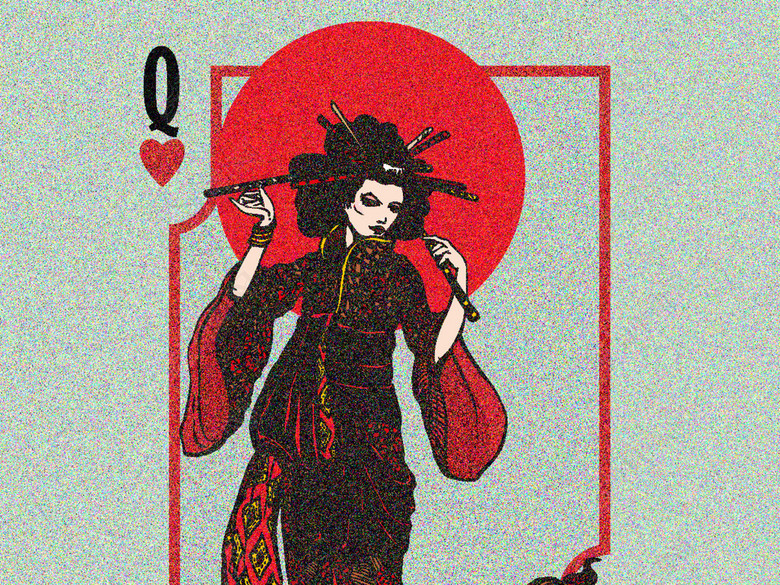 扑克牌服装家纺印花赌王赌神扑克牌AI矢量图片