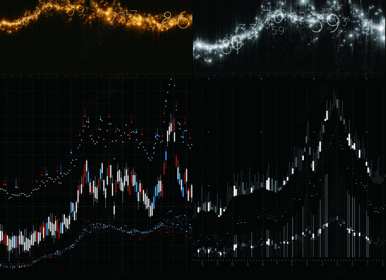 高科技互联网络大数据信息分析背景矢量素材图