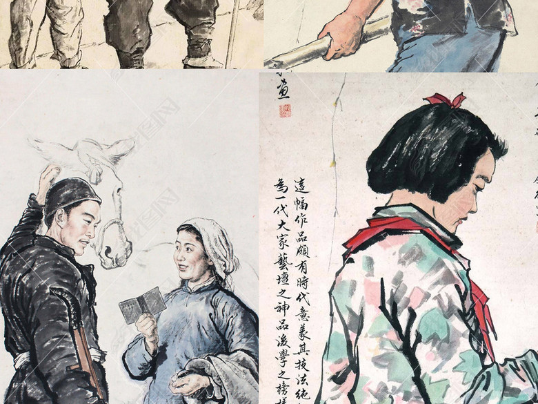 蒋兆和素描高考培训班上海美术专科学校速写图