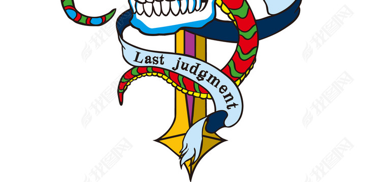 新款骷髅头手机壳T恤图案设计潮牌图案