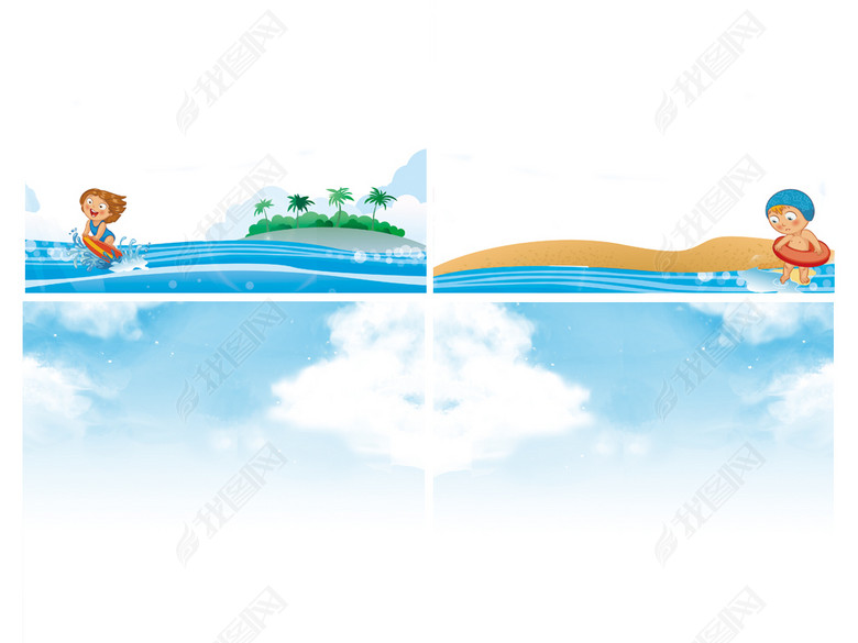 简约卡通小学生作文集校园信纸word模板图片