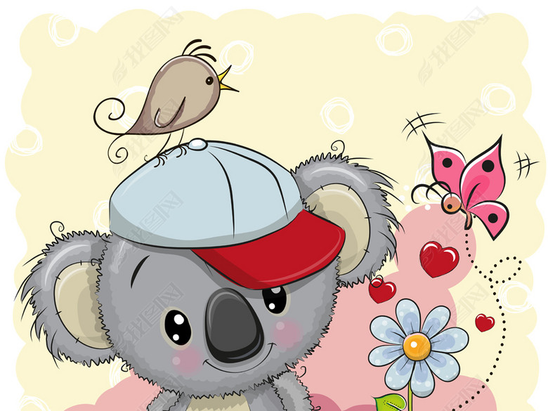 水彩卡通可爱国宝动物考拉熊猫AI矢量图集图片