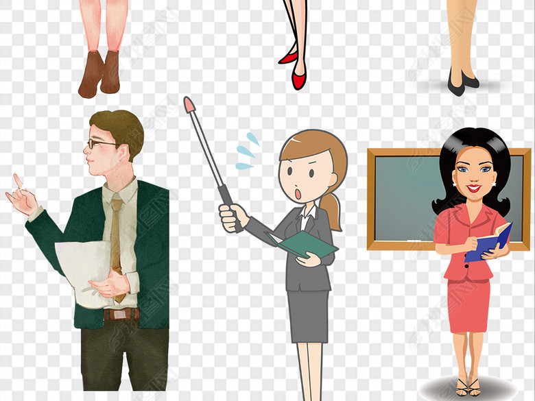 卡通老师讲课老师上课图片素材图片下载png素