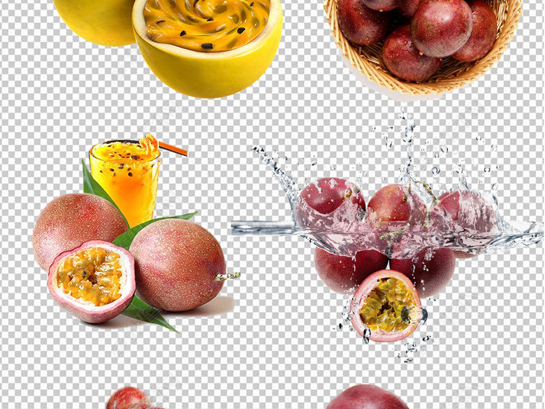 水果百香果PNG透明背景免扣素材图片下载ps
