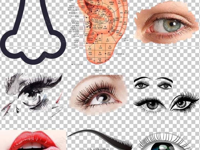 70余款医院展板插画五官科图片图片下载png素