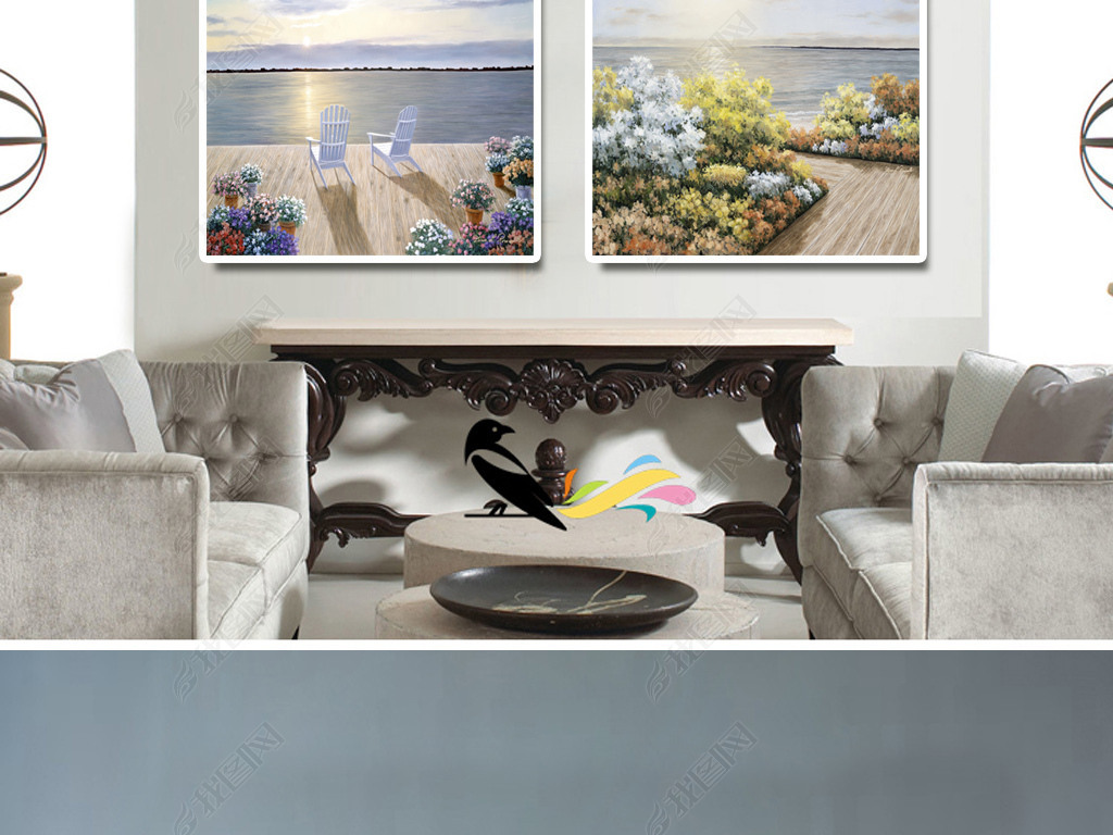 装饰画客厅沙发挂画 jpg