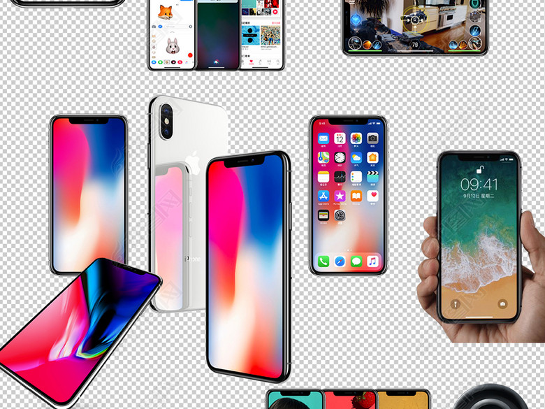 iPhone8iPhoneX手机模型素材图片下载png素材