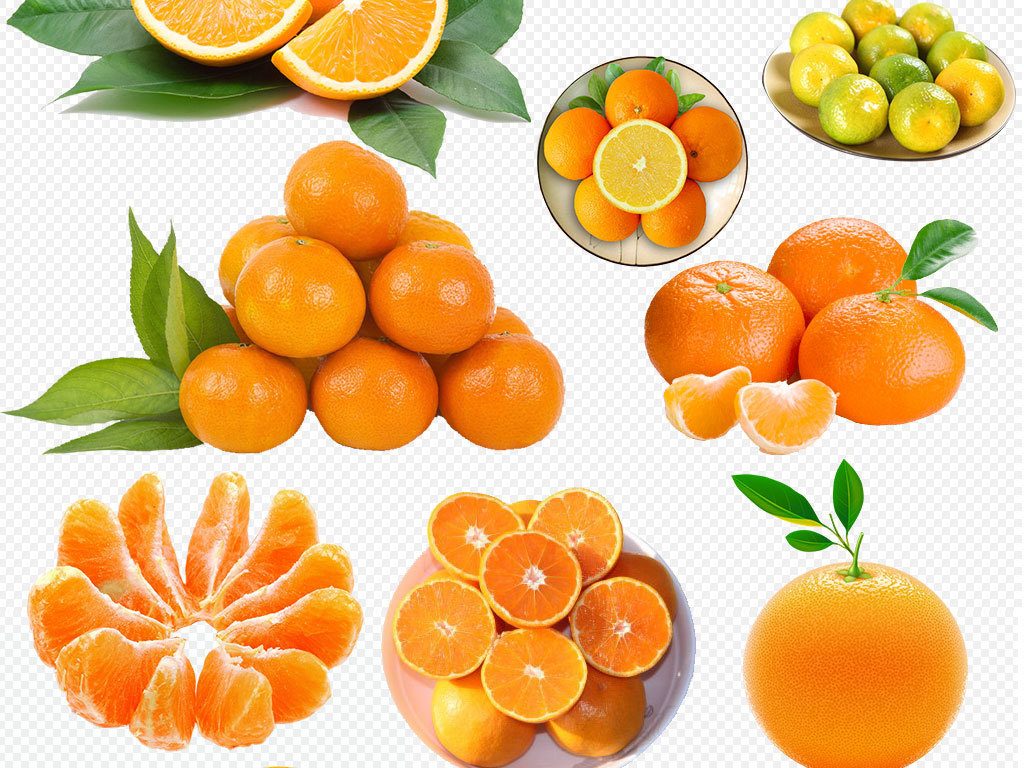 水果橘子柑橘橙子PNG素材