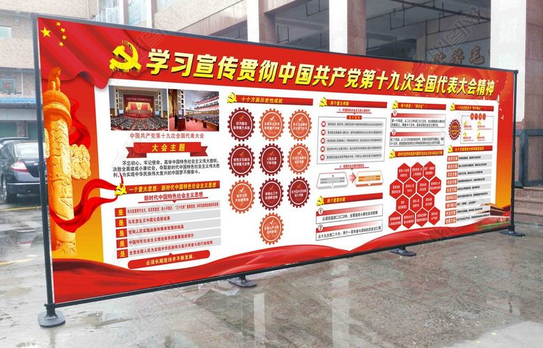 17年学习宣传党第十九次代表大会精神展板(图