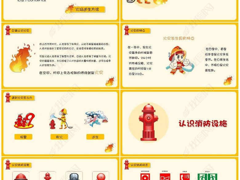 中小学校园消防安全知识教育讲座PPT(图片编