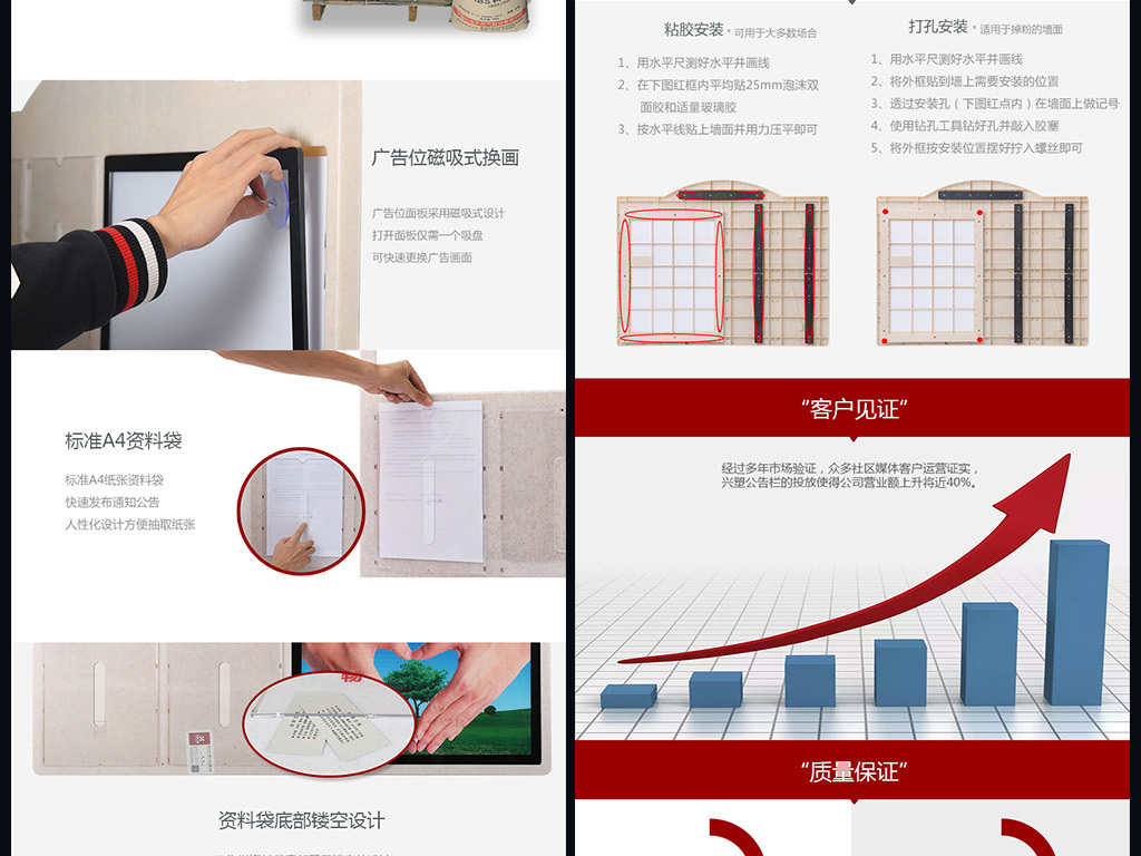 淘宝小区公告栏广告栏详情页描述模板