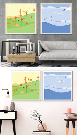 装饰画简约现代风 264x460a0a0