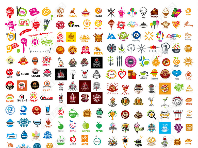 食品商标食物LOGO品牌设计图片下载ai素材-图