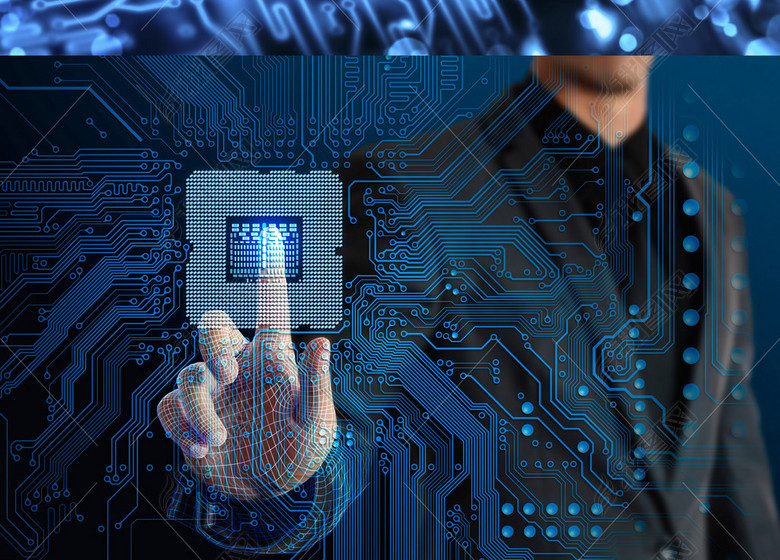 互联网云计算大数据科技AI人工智能芯片图片下