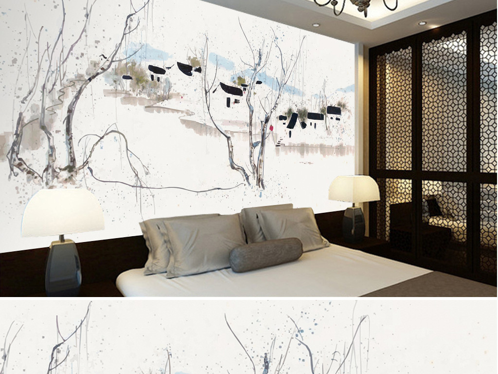 装饰画挂墙效果图 jpg