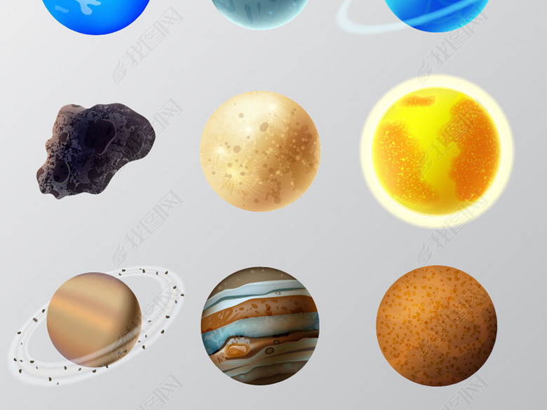 卡通星球宇宙星空地球AI矢量素材图片下载ai素