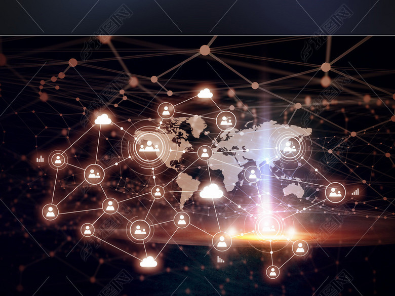 人工智能未来科技互联网云计算大数据芯片图片