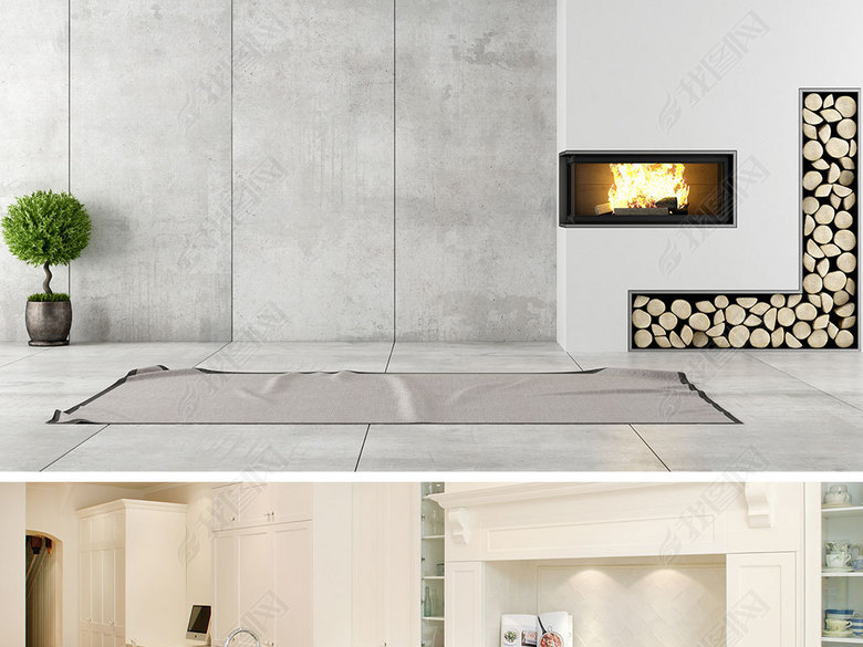 家居简约大气白色淘宝家装节海报背景图片下载