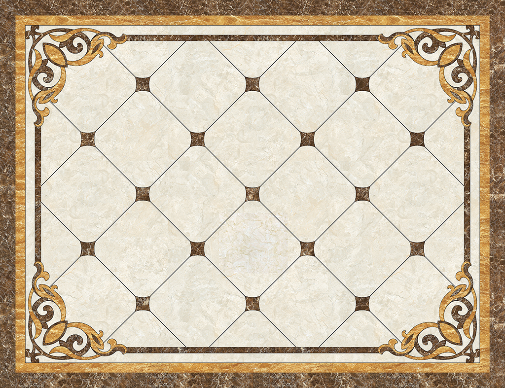 水刀地拼花地毯大理石材质拼花地板砖