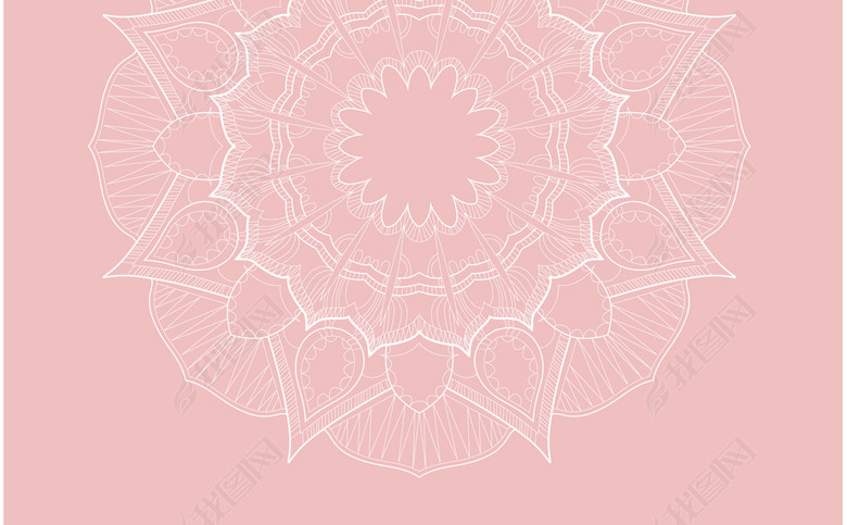 2018粉红清新少女心蕾丝边矢量素材图片下载