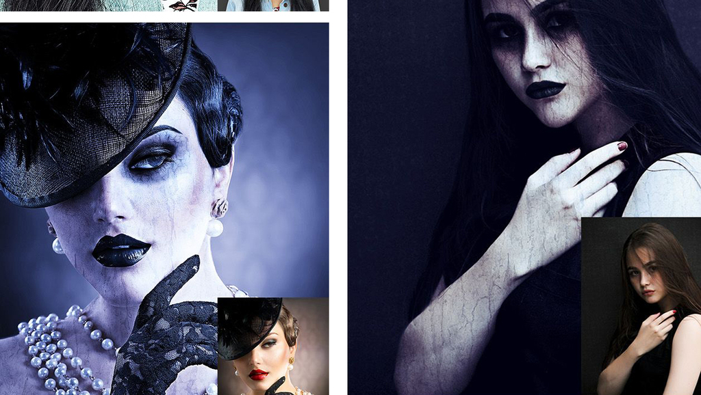 恐怖的女巫艺术特效ps动作