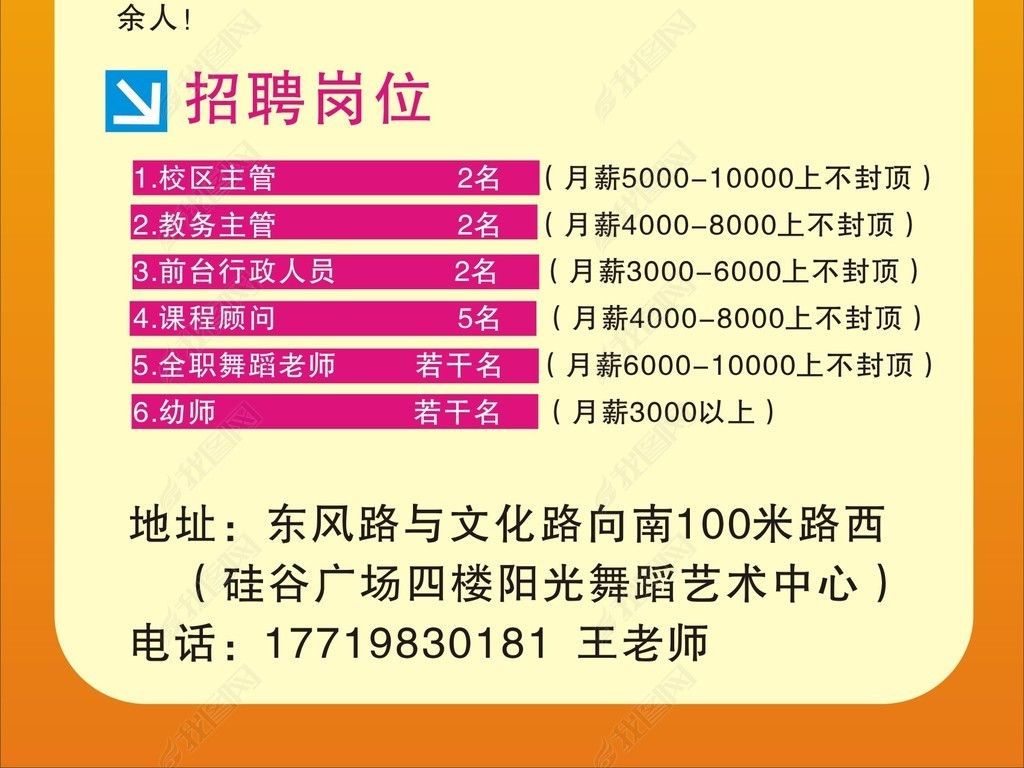 舞蹈招聘_招聘舞蹈海报图片