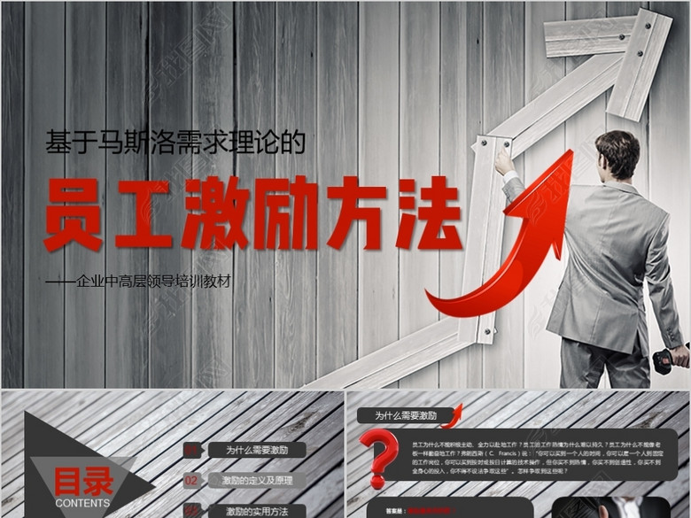企业员工绩效团队管理激励培训PPT模板(图片