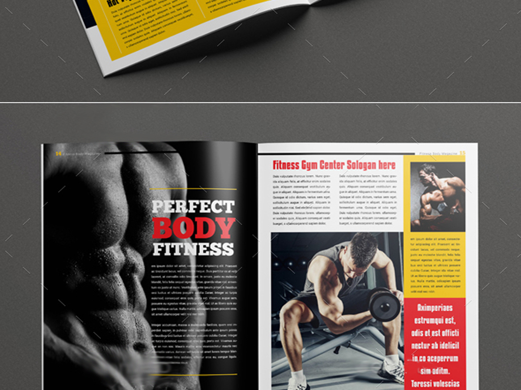 体育健身运动主题杂志InDesign模板
