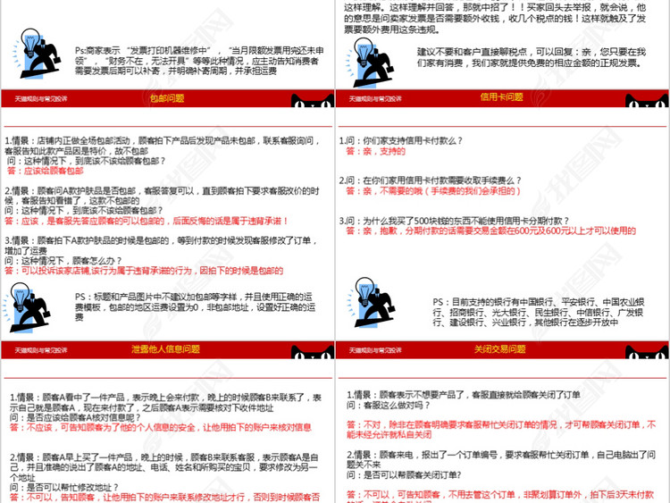 淘宝天猫规则常见投诉客服培训PPT模板