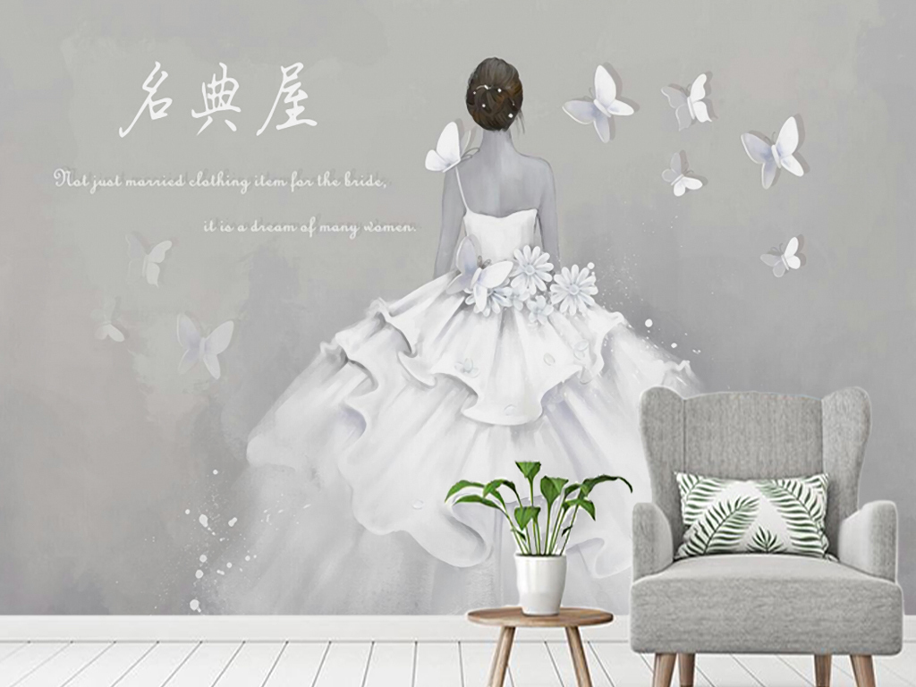 手绘婚纱背景_婚纱手绘