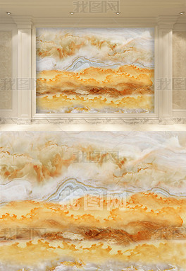 金色年华大理石纹背景墙