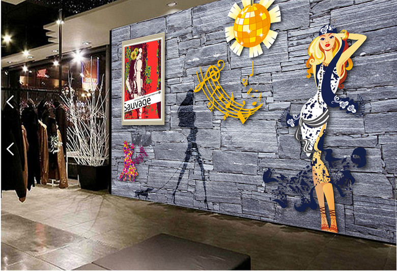 时尚音乐服装模特工装背景墙(图片编号:17257