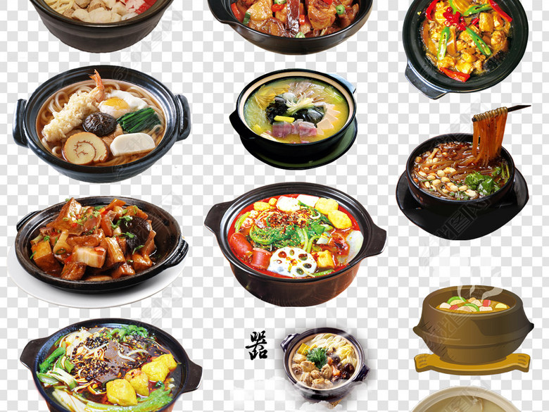 砂锅砂锅面米粉美食png素材图片下载png素材