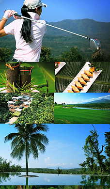 东方豪华别墅LED屏幕显示大字广告语