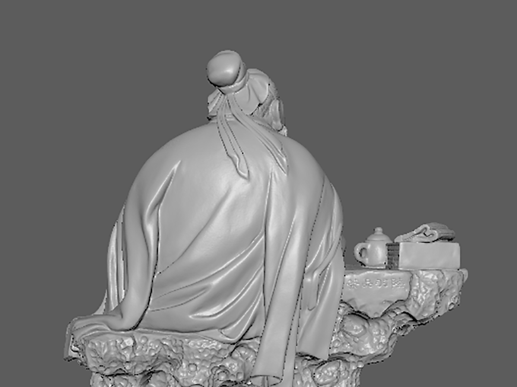 古代人物雕塑3D打印模型老者