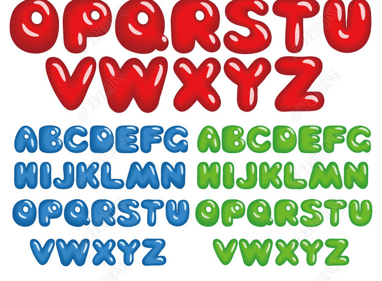 创意可爱糖果英文字母矢量字体设计图片下载a