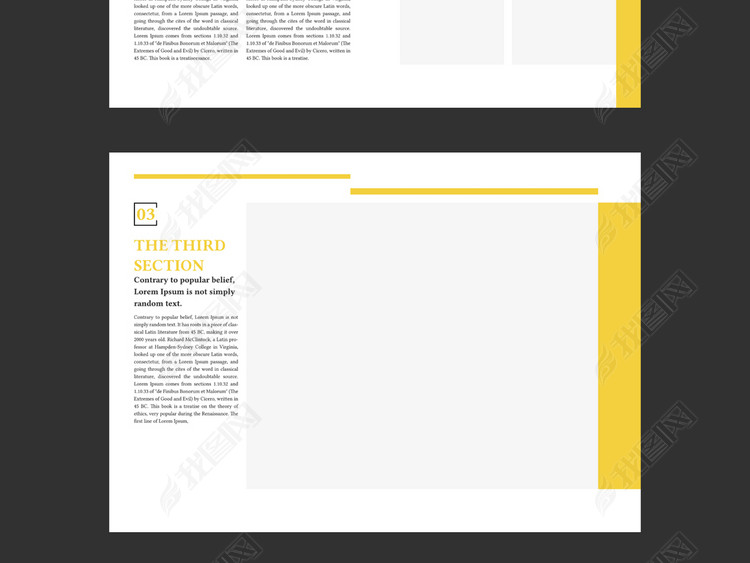 黄色背景简约物流公司简介画册设计模板